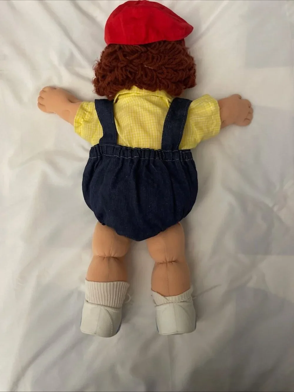 Cabbage Patch Kids Vintage 1985 Doll Denim Overalls Hat Shirt Shoes Certificate